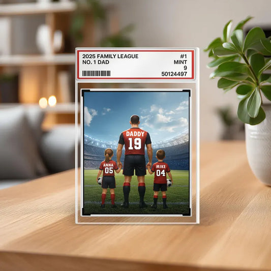 Personalized Soccer Gift for Dad and Kids,Custom Acrylic Block with Names & Jerseys,Father’s Day Sports Keepsake for Daddy 2025,Gift For Dad