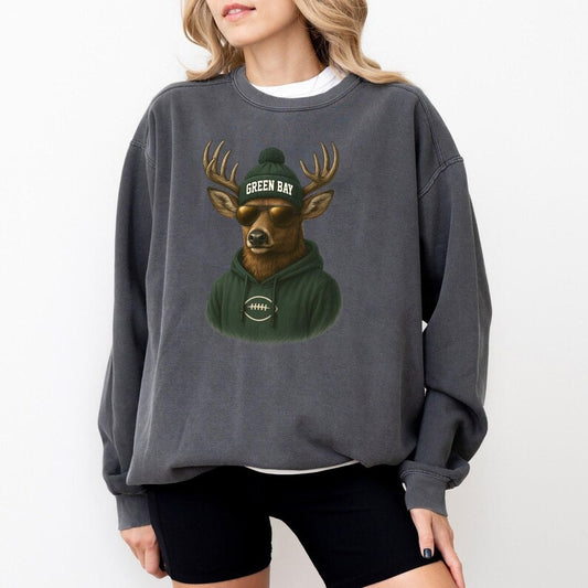 Green Bay Football Sweatshirt, Retro Sports Fan Shirt, Green Bay Mascot Sweatshirt, Trendy Game Day Gift Tee, Green Bay Football Fan Shirt