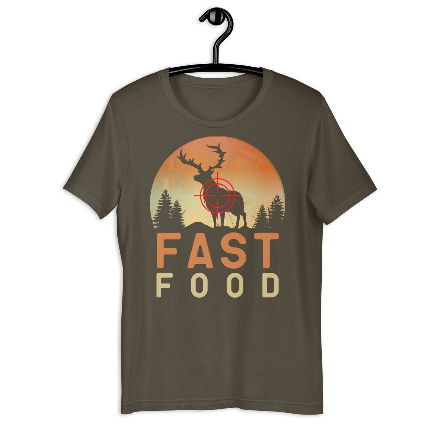Hunting shirt, fast food deer shirt, deer hunting shirt, hunting gifts for men, gift for hunter, buck hunter shirt