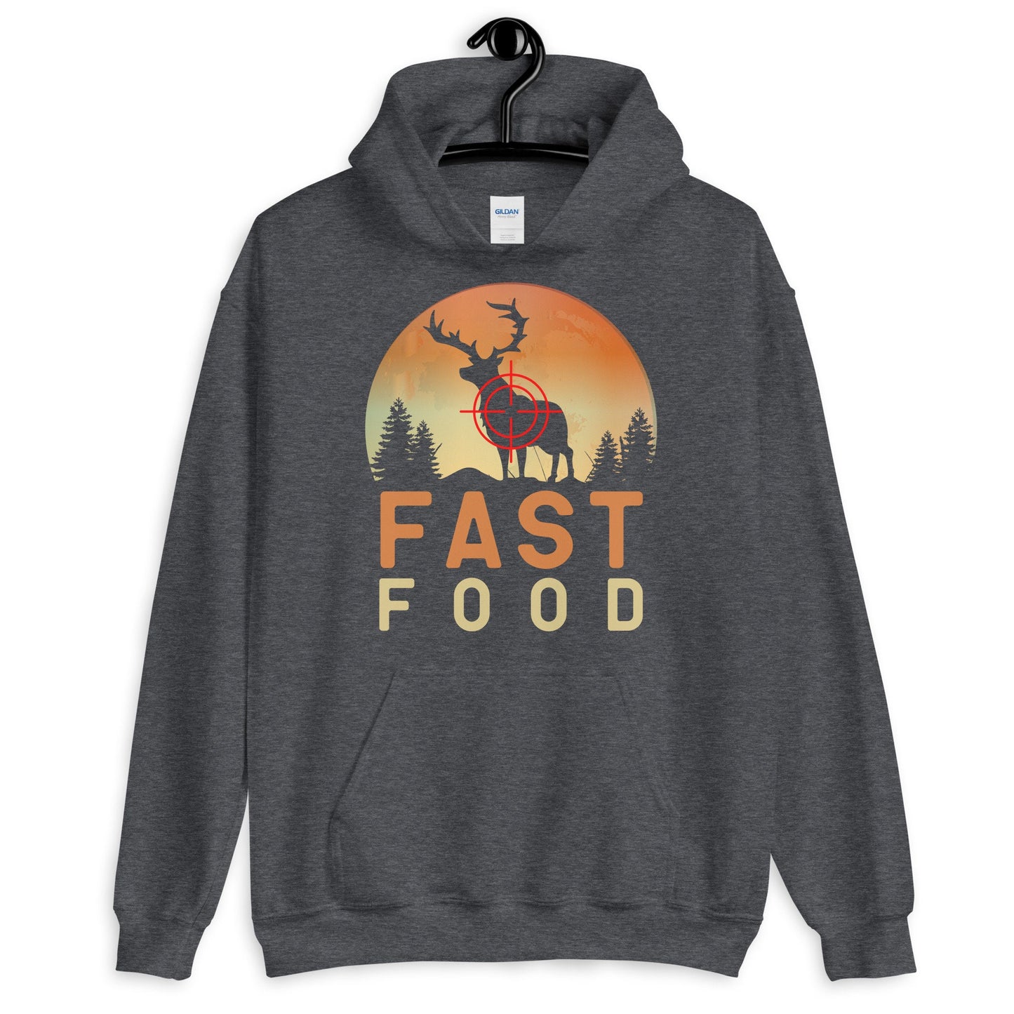 funny hunting hoodie, fast food deer hunting hoodie, buck hoodie, gift for hunter, hunting humor