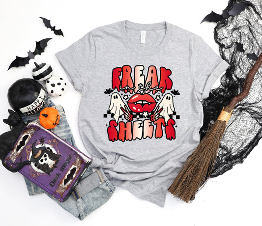 Freak In The Sheets T-Shirt, Halloween Funny Tee, Cute and Scary, Halloween Party Tee, Cute Fall Shirts, Cute Halloween Shirt, Boo Tee