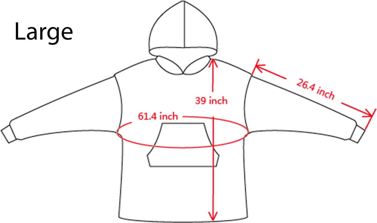 Sally Stitches Patchwork Theme Blanket Hooded Unisex Jumper Hoodie Winter Oversized Kids Adults Gift