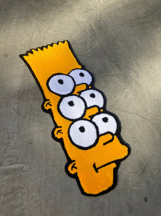 Handmade Tufted Rug with Cute Cartoon-Inspired Creature – Custom Colorful Decor – Ideal Gift for Anime & Game Enthusiasts