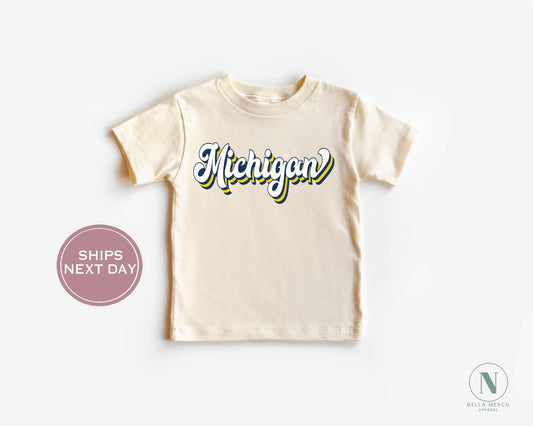 Retro Michigan Football Shirt, Vintage Michigan Football Tee, Ann Arbor Michigan T-Shirt, College Football Shirt