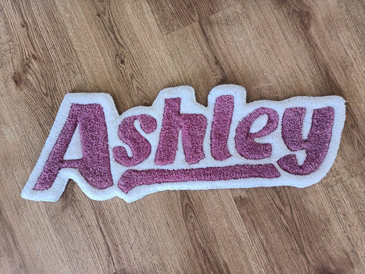 Custom Name Handmade Tufted Rug, Personalized Unique Gift for Best Friend Birthday