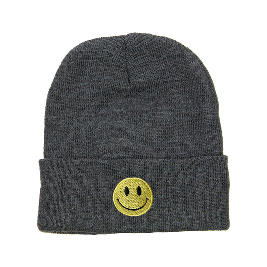 Smiley Face Circle Embroidered Beanie Smile Beanie Winter Beanie