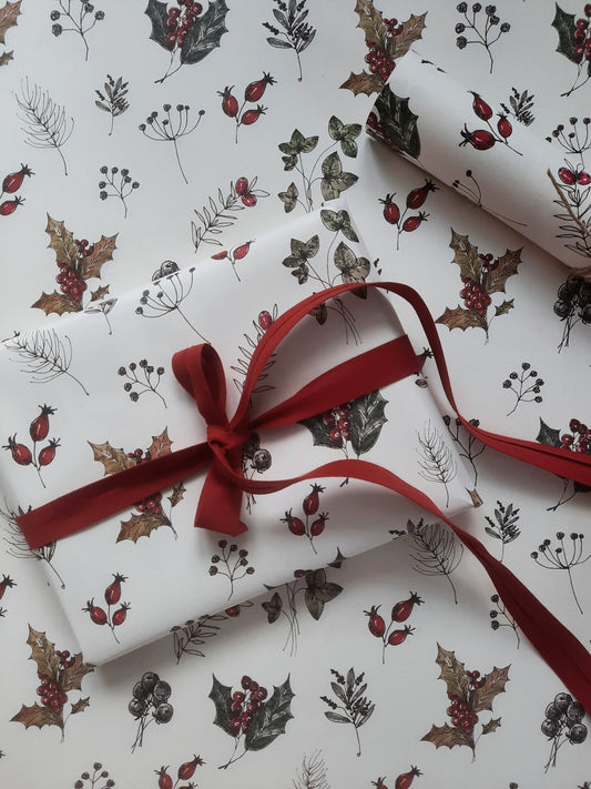 Christmas floral Wrapping paper, Christmas Gift Wrap, Christmas, Christmas Gift Warp, Xmas Wrapping paper, gift paper, for Christmas present