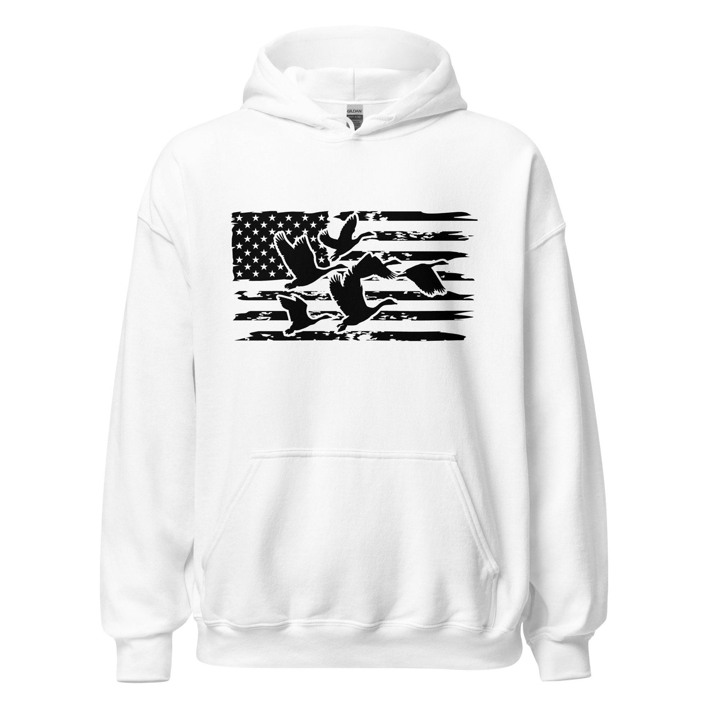 Duck hunting Hoodie, duck hunting gift, hunting gift for men, American flag hunting, goose hunting
