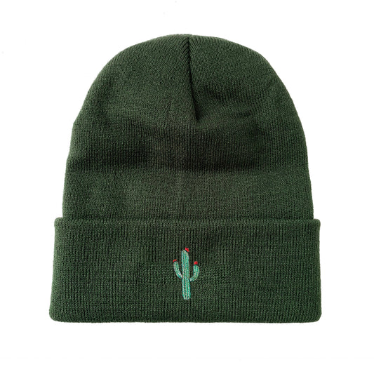 Cactus Embroidered Beanie Winter Hat