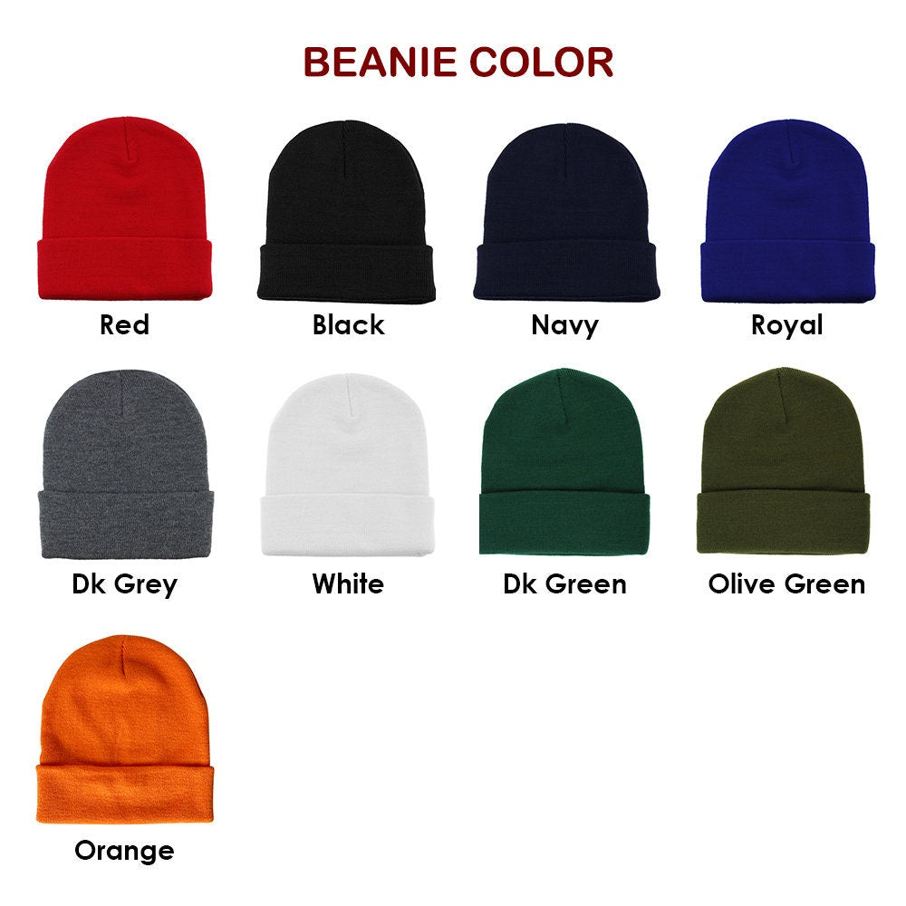 Tennis Ball & Raquet Embroidered Beanie Kiss Beanie Winter Beanie