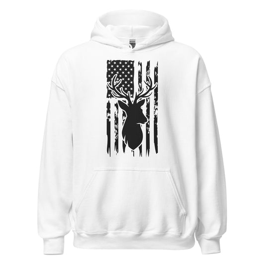 Deer American flag hoodie, hunting hoodie, deer hunting hoodie, buck hunting hoodie, hunting gifts for men
