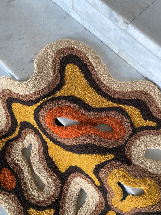 Abstract Shape Rug, Ready to ship! Modern Rug, Pastel Rug, Bedroom Rug, Aesthetic Rug, Cute Rug, Living room floor mat, Custom Tufted Rug