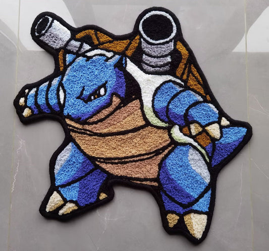 Blastoise Rug,Knitting Handmade Non-slip Area Rug Home Decor Turtok Tortank