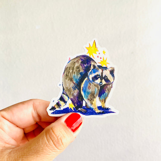 Raccoon | 3" Matte Sticker Decal | Weatherproof | Raccoon Animals Wildlife