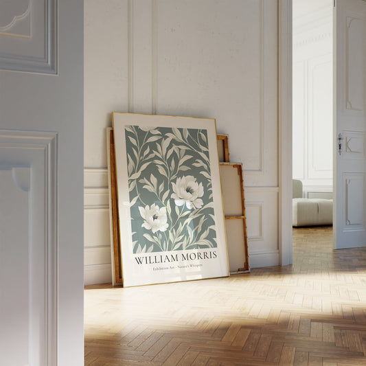 William Morris Poster | William Morris Print | Mid Century Modern Art | Aesthetic Room Decor Flower Market Poster | Sage Green Wall Art