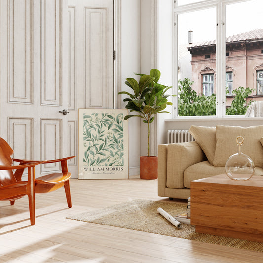 William Morris Poster | William Morris Print | Mid Century Modern Art | Aesthetic Room Decor Flower Market Poster | Sage Green Wall Art