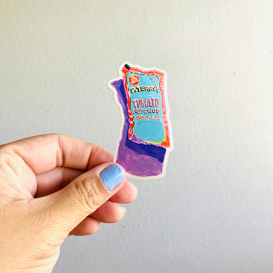 Ketchup | Vinyl Sticker Decal | Waterproof Weatherproof | Vintage Inspired Illustrated Stickers