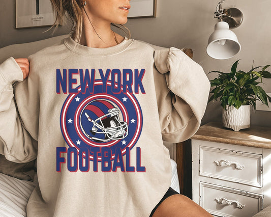 New York Football Sweatshirt, Vintage New York Crewneck, Retro New York Sweatshirt, New York Varsity Sweatshirt, New York Longsleeve