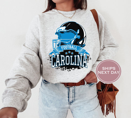 Carolina Football Sweatshirt, Vintage Carolina Crewneck, Retro Carolina Sweatshirt, Carolina Varsity Sweatshirt, Carolina Long Sleeve