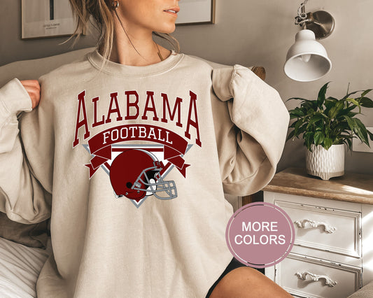 Alabama Football Sweatshirt, Vintage Alabama Crewneck, Retro Alabama Sweatshirt, Alabama Varsity Sweatshirt, Alabama Long Sleeve