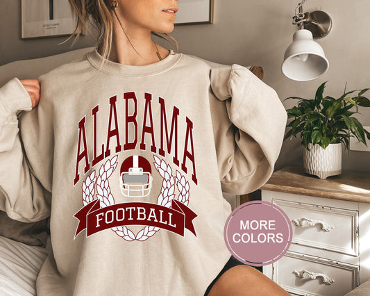 Alabama Football Sweatshirt, Vintage Alabama Crewneck, Retro Alabama Sweatshirt, Alabama Varsity Sweatshirt, Alabama Long Sleeve