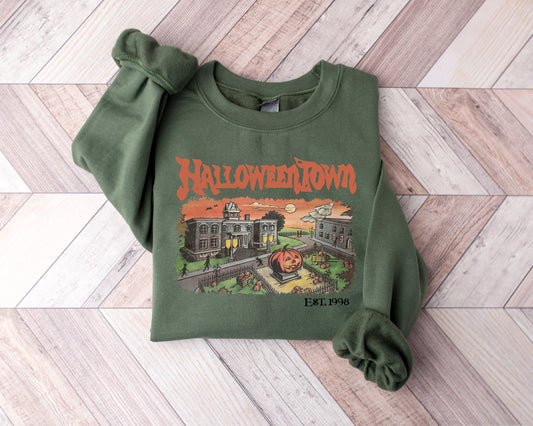 Halloweentown Est 1998 Sweatshirt, Halloweentown University, Retro Halloweentown Sweatshirt, Fall Sweatshirt, Halloween Sweatshirt