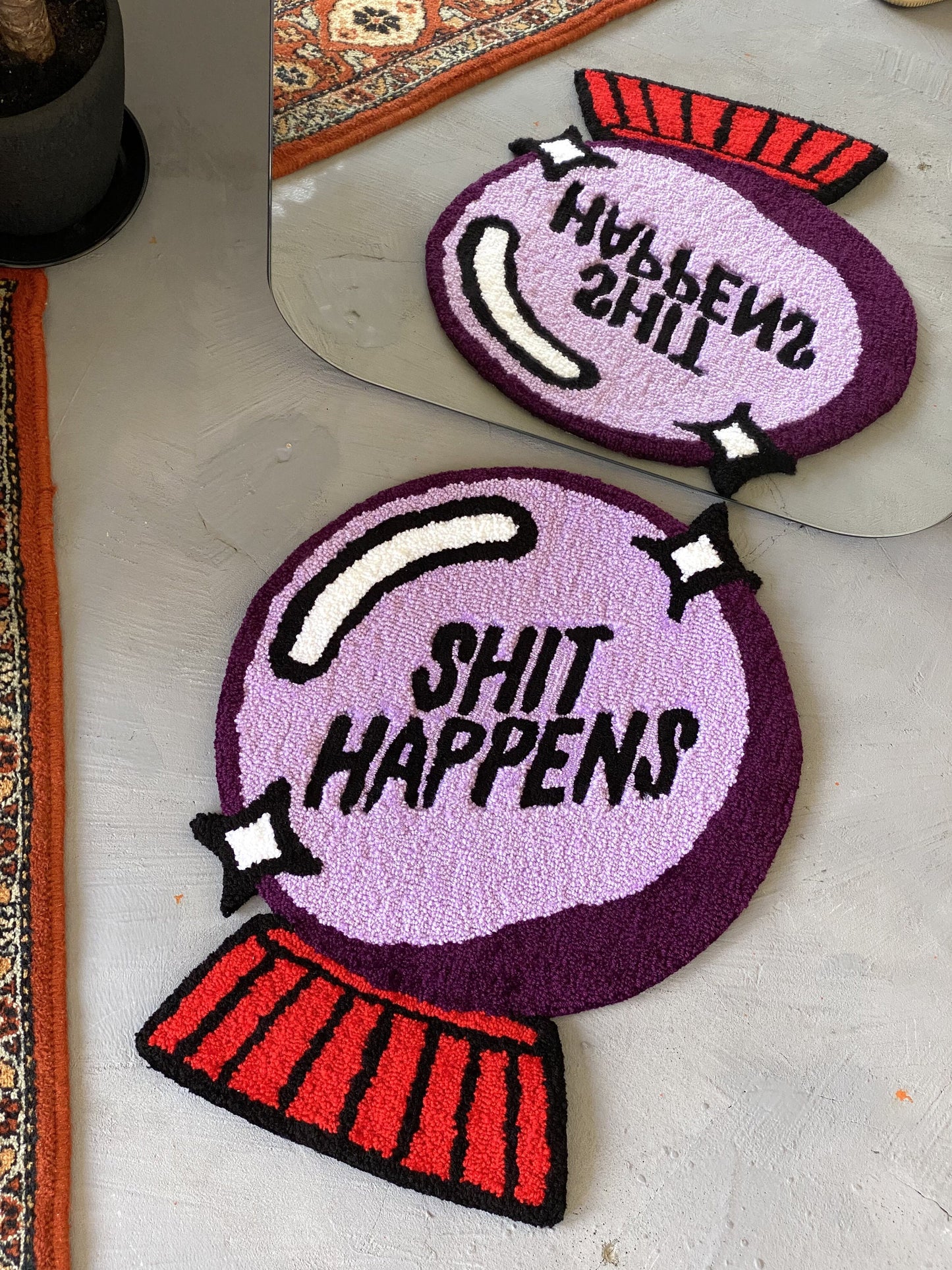 Handmade Halloween Magic Ball Tufted Rug! Non-slip rug