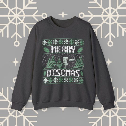 Merry Discmas Ugly Christmas , Disc Golf Christmas Sweatshirt, Funny Christmas , Gift for Disc Golfer, Disc Golf Shirt for Men