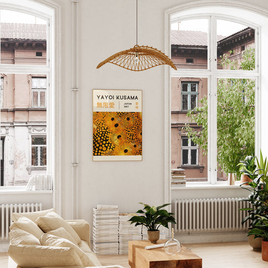 Yayoi Kusama Print - Home Wall Decor as Abstract Yayoi Kusama Poster - Japanese Wall Art - Yayoi Kusama Inspired Japanese Gallery Wall Art