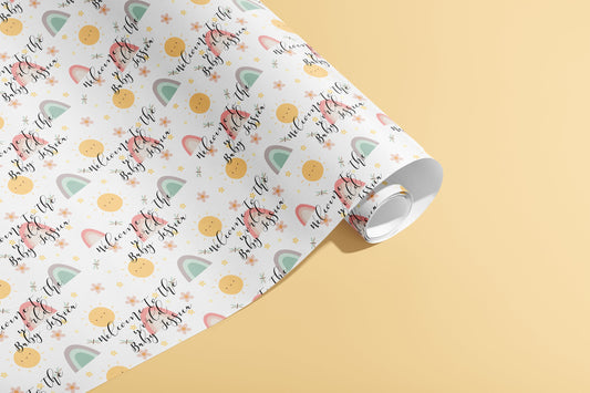 Personalised Wrapping Paper, Newborn, Gift Wrap, Customised, Birthday, New Baby, Baby Shower, Celebration, Boy, Girl, New Parents, Paper