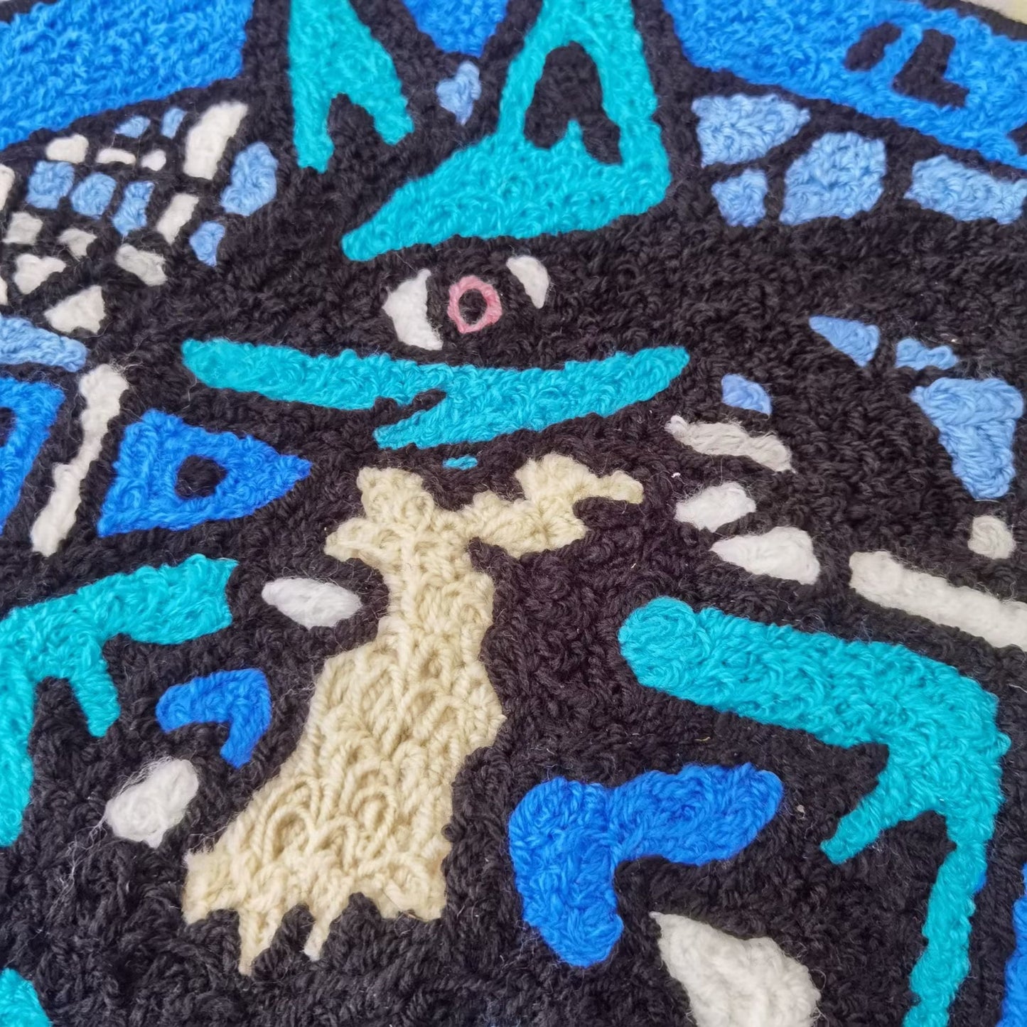 Lucario Rug,Knitting Handmade Non-slip Area Rug Home Decor