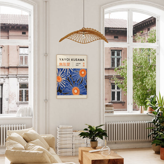 Yayoi Kusama Print - Japanese Wall Art - Home Wall Decor as Abstract Yayoi Kusama Poster - Yayoi Kusama Inspired Japanese Gallery Wall Art