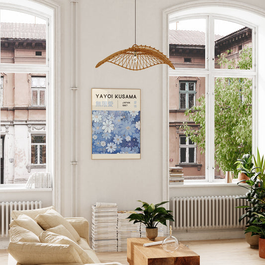 Yayoi Kusama Print - Japanese Wall Art - Home Wall Decor as Abstract Yayoi Kusama Poster - Yayoi Kusama Inspired Japanese Gallery Wall Art