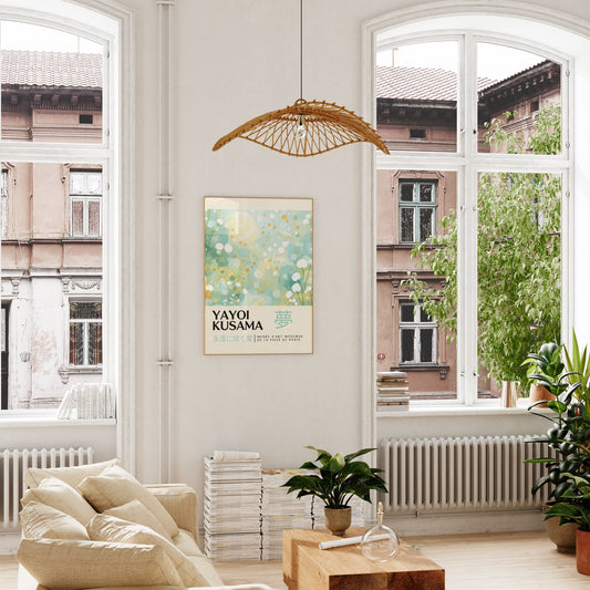 Yayoi Kusama Print - Japanese Wall Art - Home Wall Decor as Abstract Yayoi Kusama Poster - Yayoi Kusama Inspired Japanese Gallery Wall Art