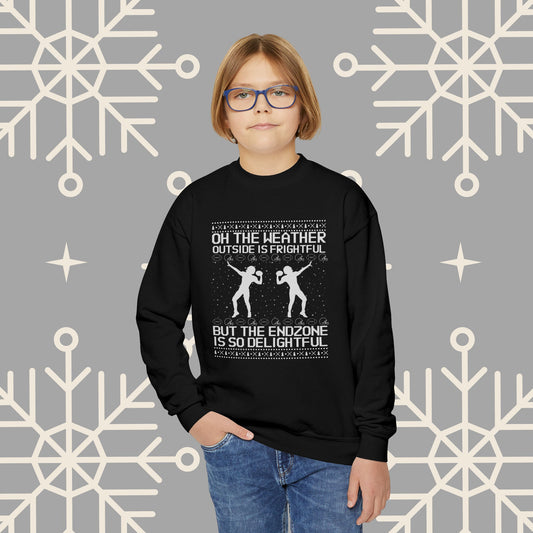 Youth Christmas Football Sweatshirt, Kids Football Ugly Christmas , Funny Christmas , Football Christmas Gifts