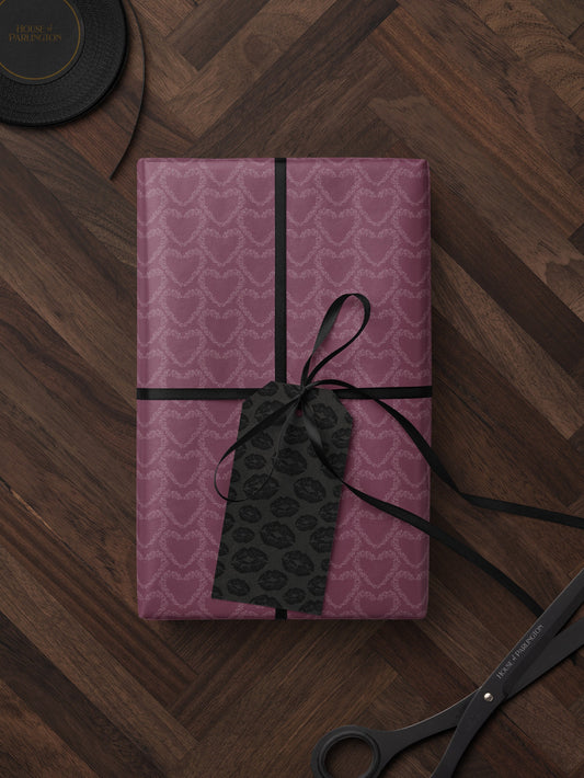 Purple Heart Wrapping Paper Heart Gift Wrap Valentine Gift Wrap Elegant Gift Wrap Love Gift Wrap Galentine Wrapping Paper Wedding Gift Wrap