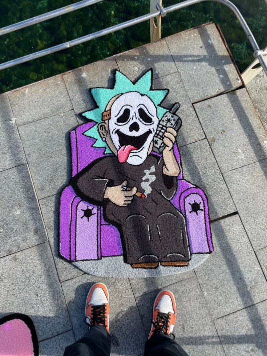 Scream Rick Handmade Tufted Rug: 3D Pop Art Carpet