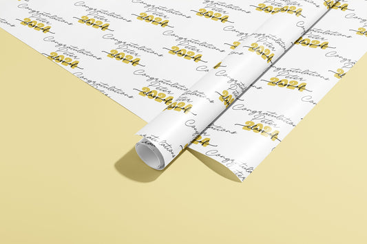 Personalised Graduation Gift Wrap, Wrapping Paper, Class, Your Name, Customised, Wedding, Party, Paper, Your Age, Anniversary, Recycle, Eco