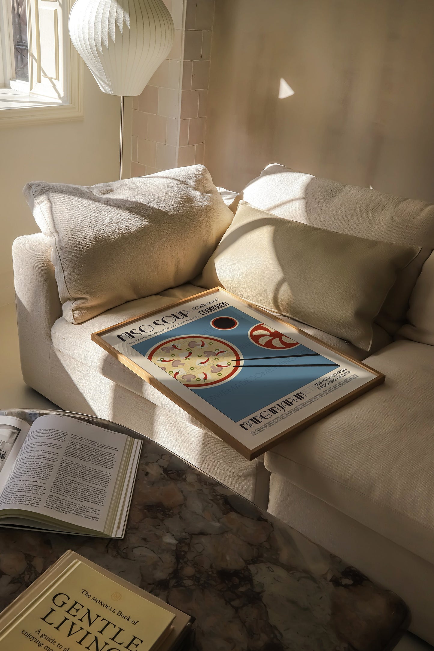 Miso Soup Poster, Asian Food Poster, Modern Kitchen Decor, Illustration, Japanese, Chef Print, Bar Art, Exhibition Poster, Retro Wall Art