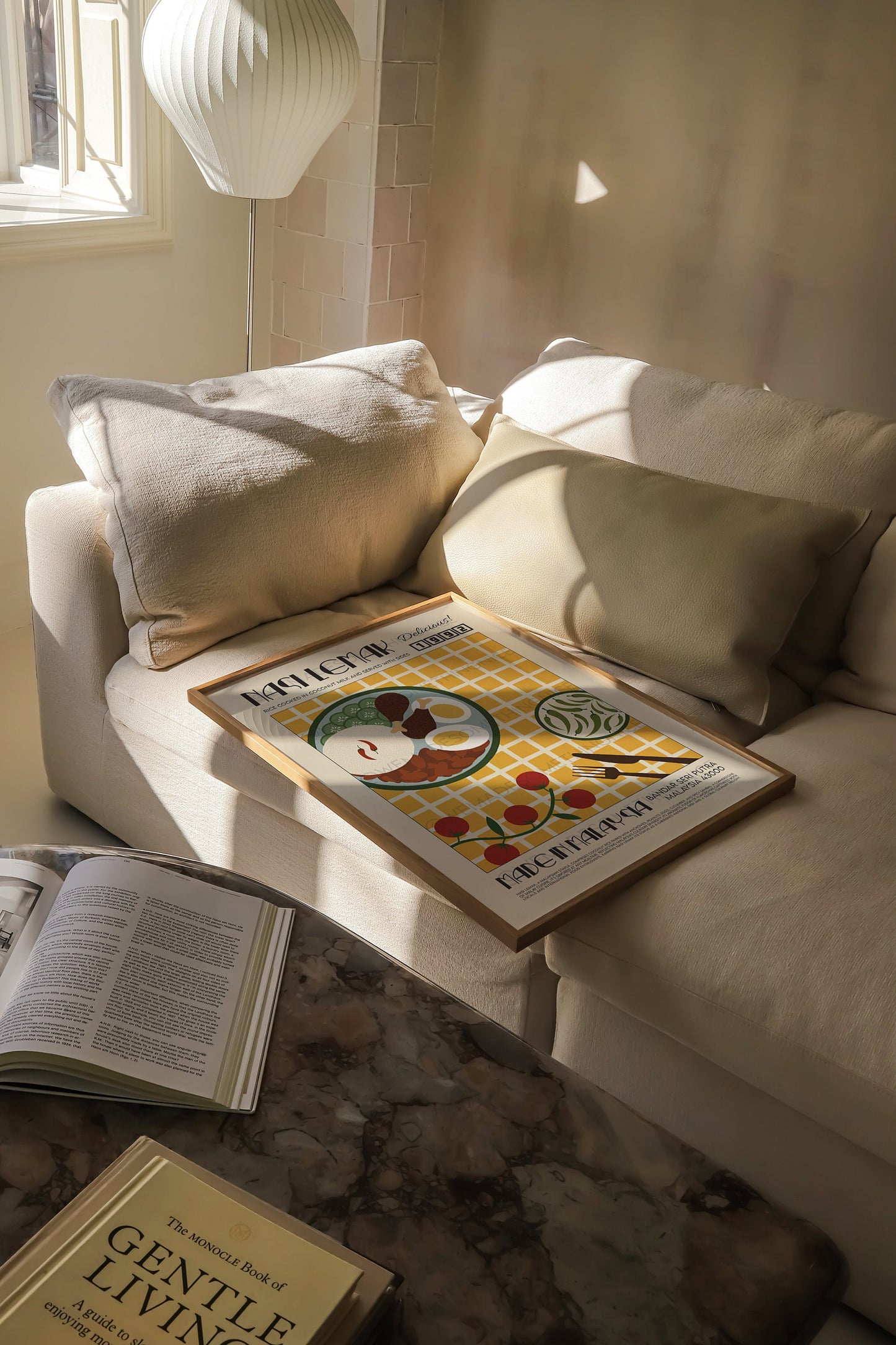 Nasi Lemak Poster, Food Print, Asian Food Poster, Modern Kitchen Decor, Illustration, Malaysia, Food, Chef Print, Bar Art, Retro Wall Art