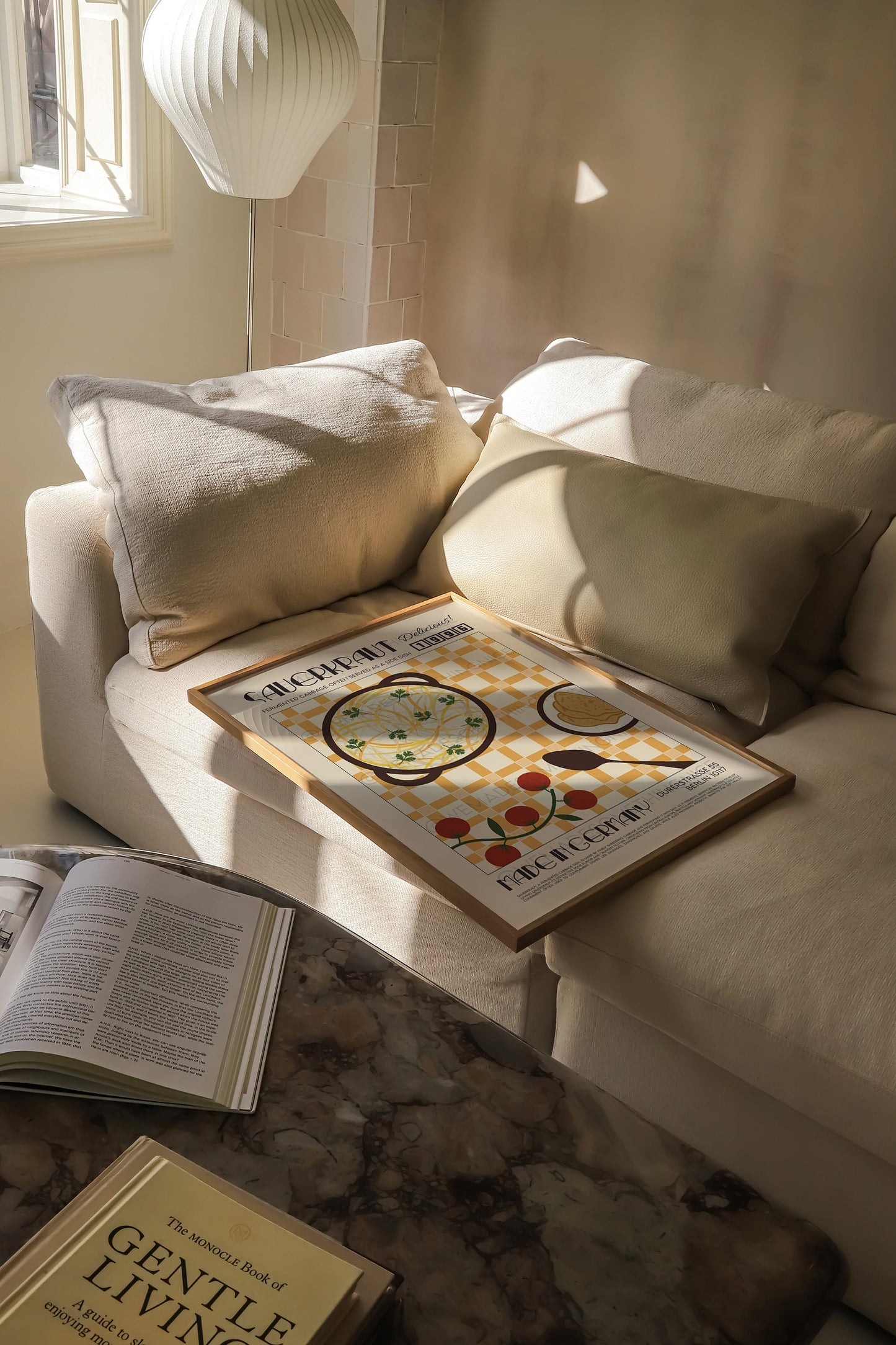 Sauerkraut Poster, Kitchen Art, Modern Kitchen Decor, Illustration, Germany, Chef Print, Bar Art, Exhibition Poster, Retro Wall Art