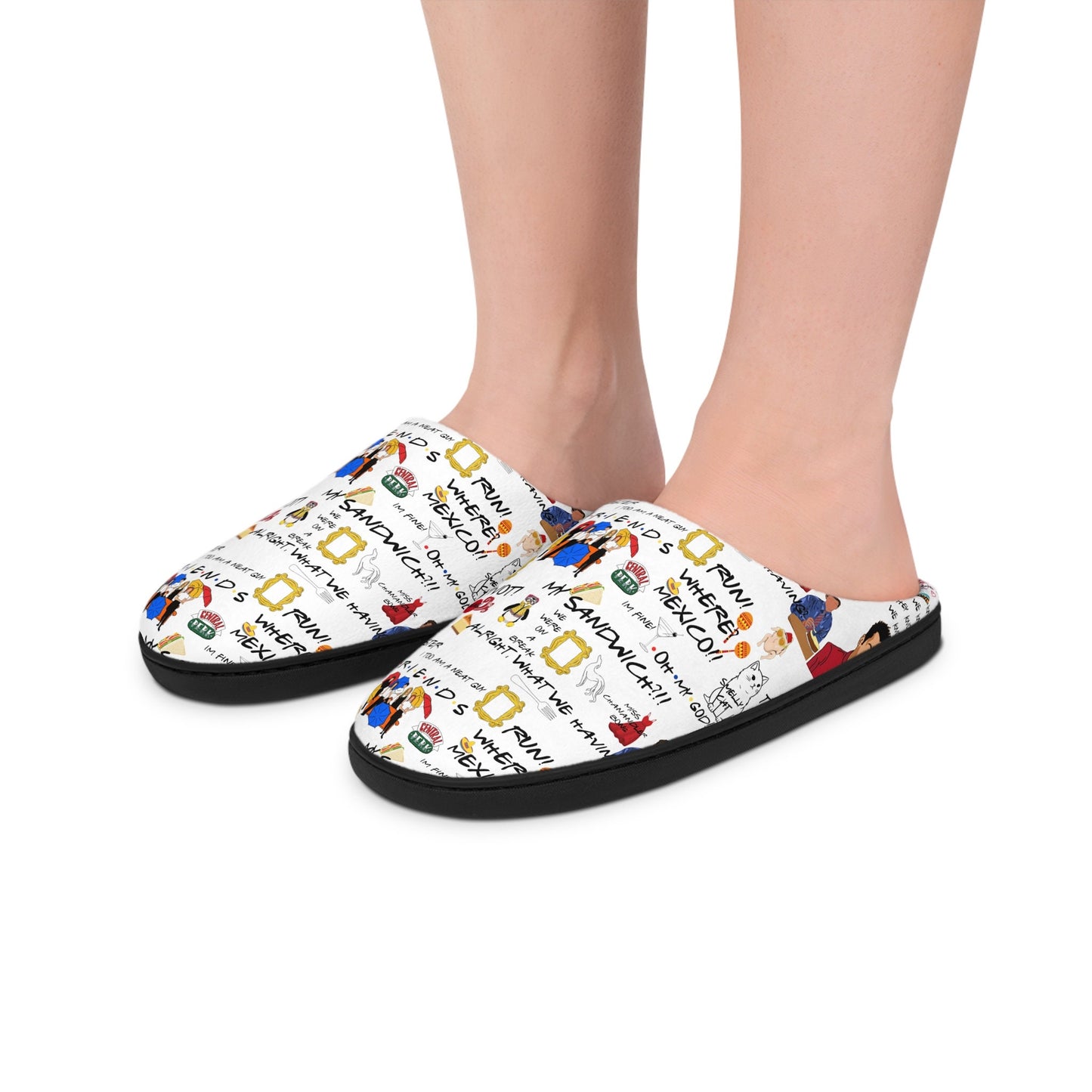 Friends TV Show Women's Slippers, Friends TV Series, Friends TV Gift For Her, Friends Series Gift