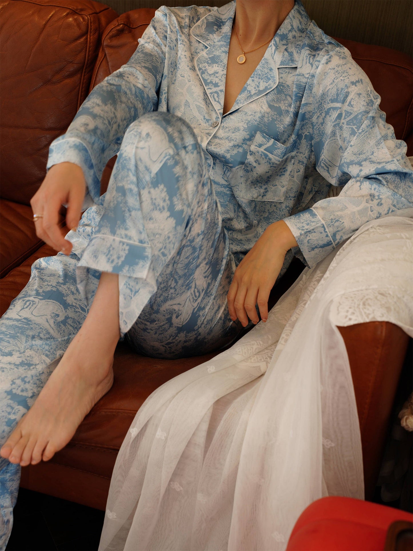 Comfortable Long Pajama Set, Bride And Bridesmaids Pajama, Unique Pattern Design,Best Gift For Her,Could Be Wear Outside
