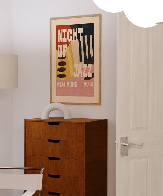 Jazz Poster, Music Print, Music Poster, Kitchen Art, Music Lover, Lyrics Poster, Wall Art, Home Decor, Mid Century Modern
