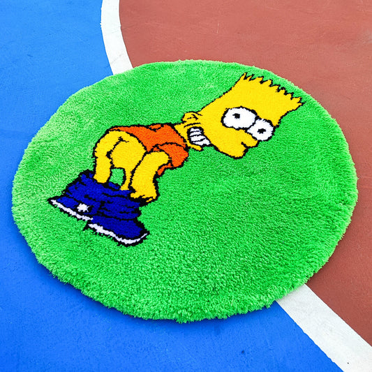 Simpsons Tufted Rug,Cartoon Character Rug,Tufted Rug,Tufting Fluffy,Custom Rug,Bart S.Tufted Rug, Funny Rug,Handmade Rug,Area Rug,Home Decor