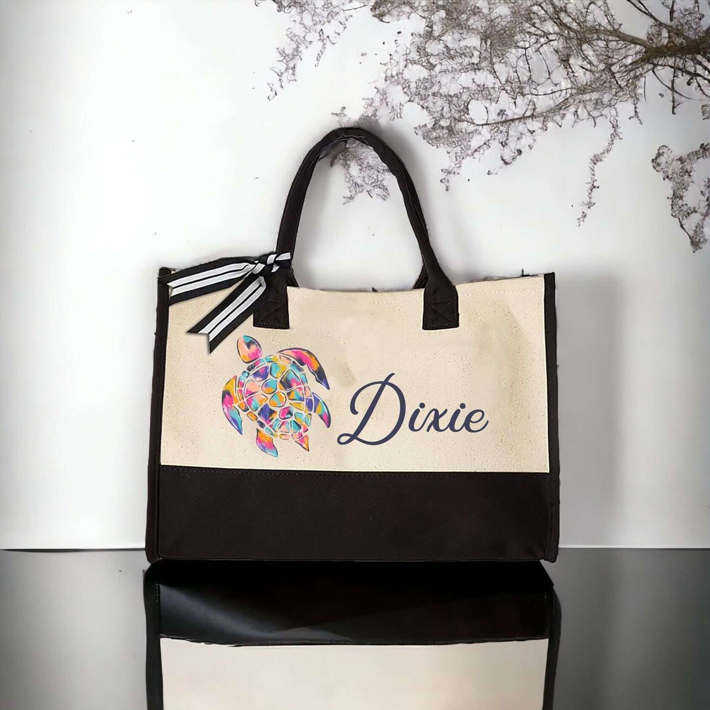 Sea Turtle Tote Bag, Beach Tote Bag, Summer Trip Tote, Bridesmaids Gifts, Wedding Tote Bags, Canvas Tote Bag, Beach Wedding Party Tote