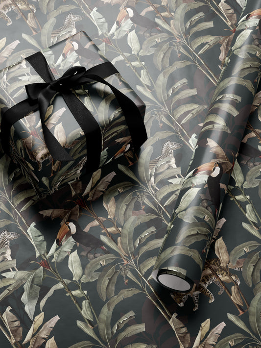 Jungle Wrapping Paper Animal Gift Wrap Safari Birthday Party Decoration Animal Birthday Party Summer Party Wrapping Paper Kid Gift Wrap Boy