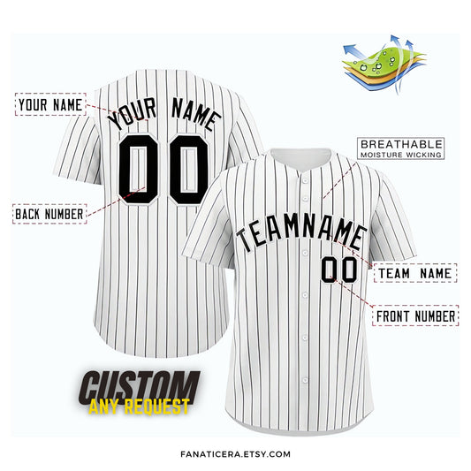 Personalized Name Team,Custom Stripe Line Color Baseball Jersey For Baseball Fans,Custom Number Baseball Jersey,Baseball Couple Jersey B12