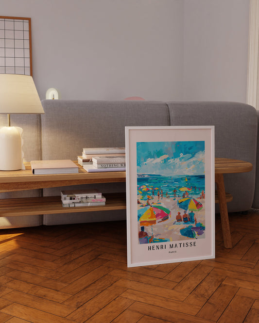 Henri Matisse Inspired Print with Frame, Artful Matisse Framed Poster, Matisse Art Print Livingroom Wall Art, Gallery Wall, Printed Matisse