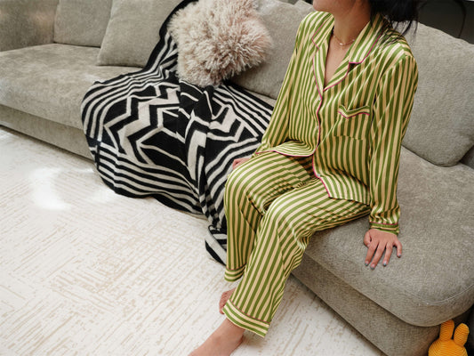 Classic Striped Payjama Set ,Long Sleeves ,Bride and Bridesmaid Pajama , Birthday Gifts For Her?Could Be Wear Outside,